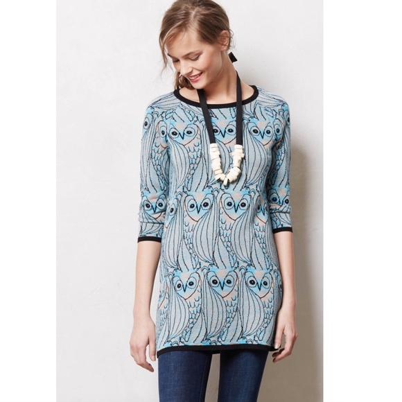 Anthropologie Tops - HWR Monogram Anthro Nested Owl Tunic